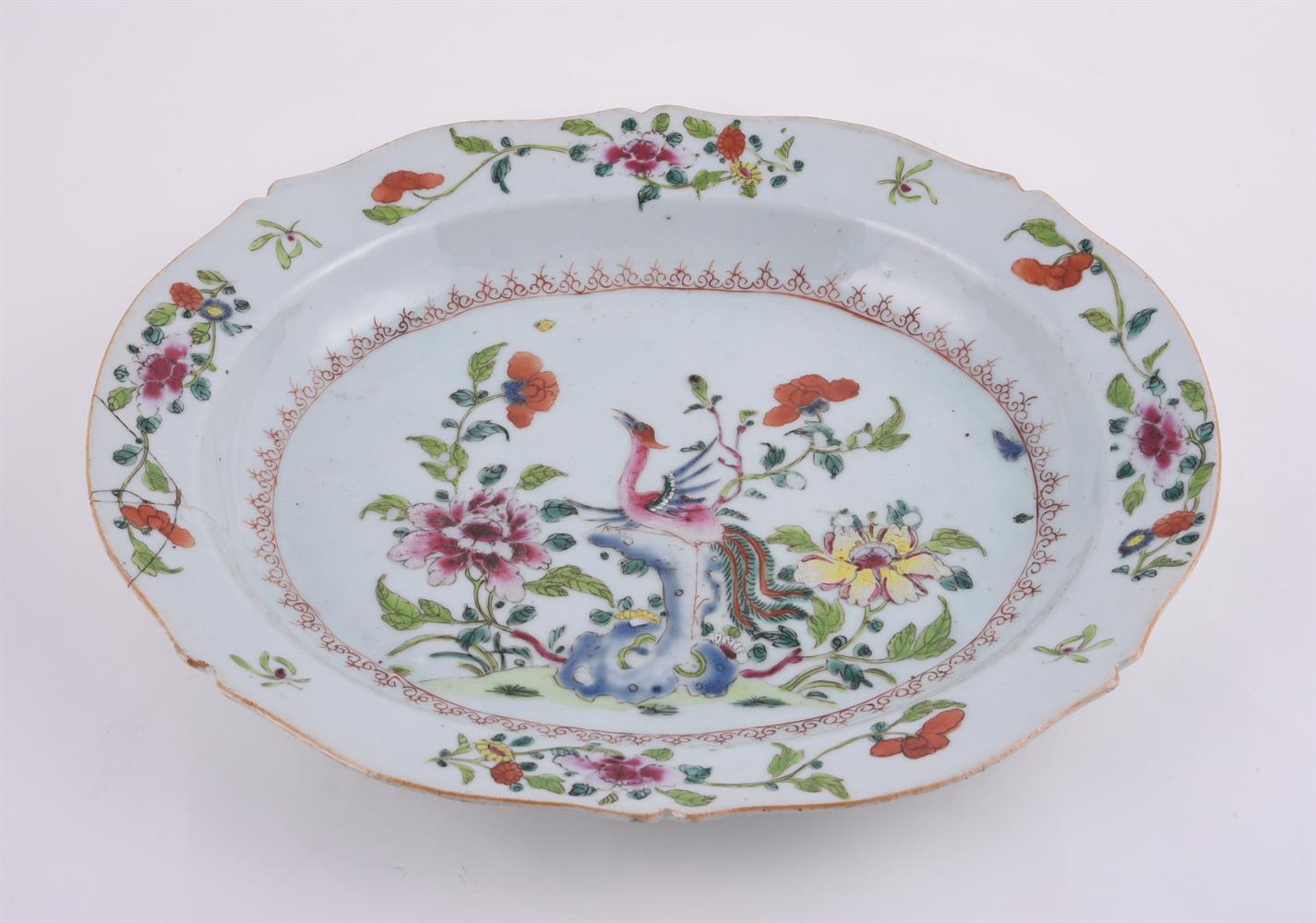 A Chinese Famille Rose oval serving dish - Image 4 of 5