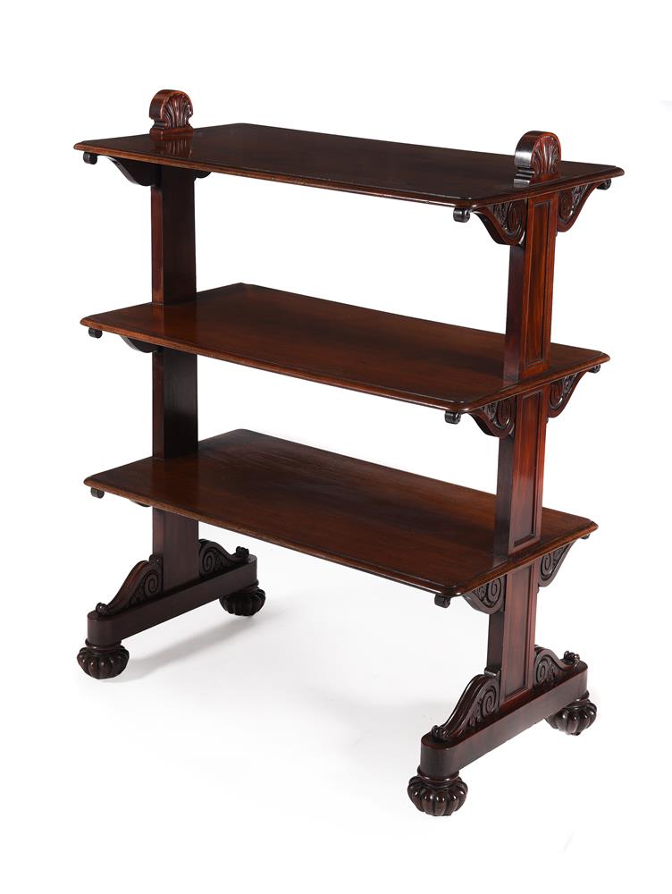 An early Victorian mahogany three-tier buffet