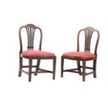 A set of six George III mahogany dining chairs