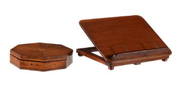 Y A satinwood and rosewood banded work box