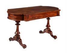 An early Victorian mahogany library table