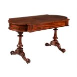 An early Victorian mahogany library table