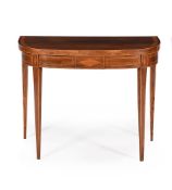 Y A George III rosewood and satinwood card table