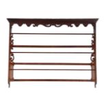 A George III oak delft plate rack