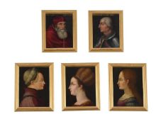 Italian School (19th century), A collection of five portraits after the Old Masters (5)