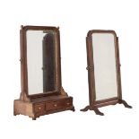 A George III mahogany dressing mirror