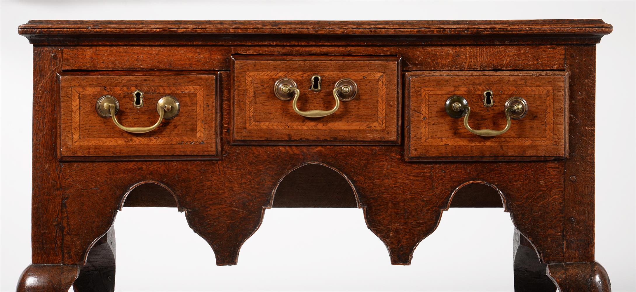 A George II oak side table or lowboy - Image 2 of 2