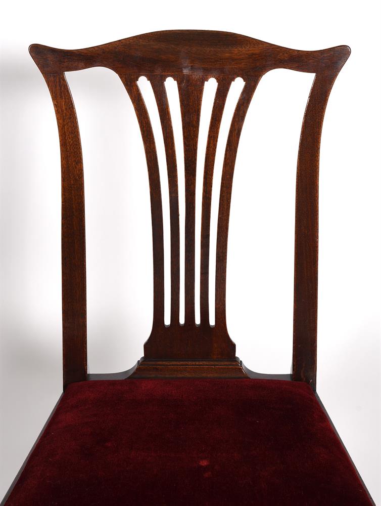 A set of six George III mahogany chairs - Image 3 of 3