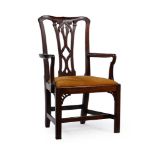 A George III mahogany armchair