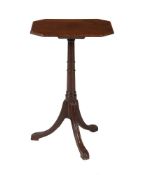 A George III mahogany tripod table or stand