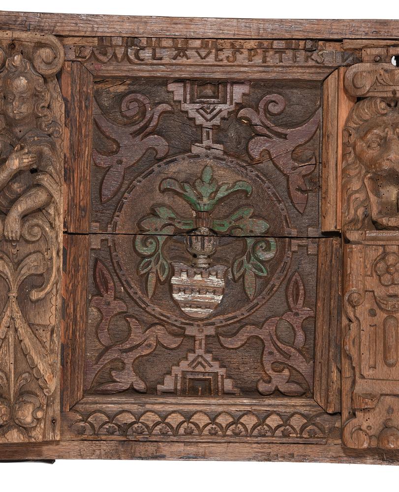 A carved wood panel - Image 2 of 3