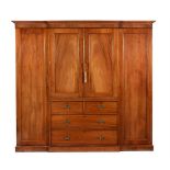 A Regency mahogany wardrobe or compactum