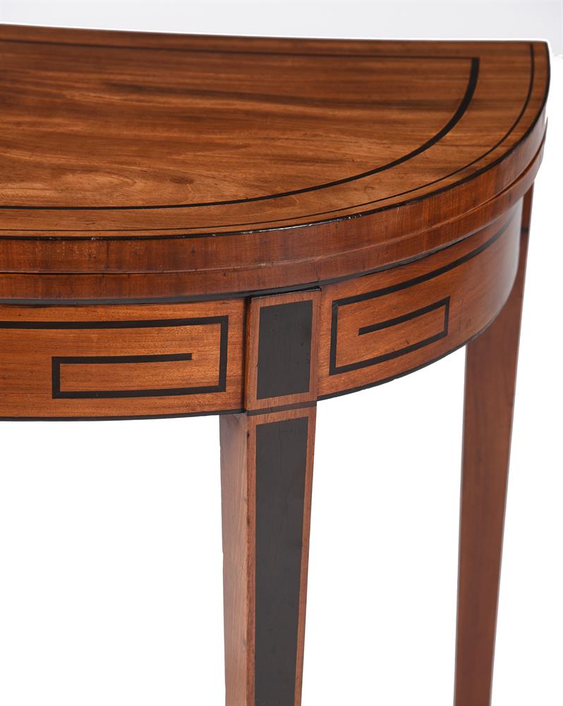A Regency mahogany and ebonised card table - Image 3 of 4