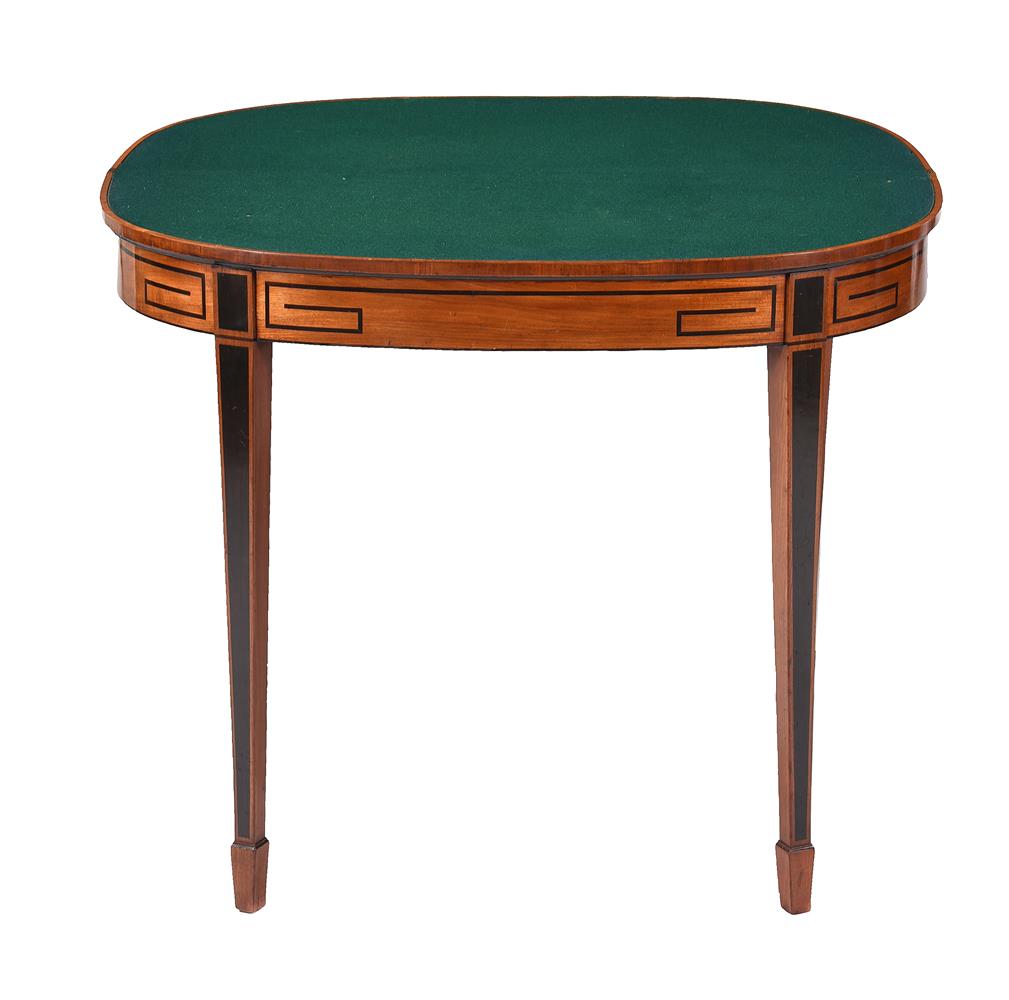 A Regency mahogany and ebonised card table - Image 2 of 4