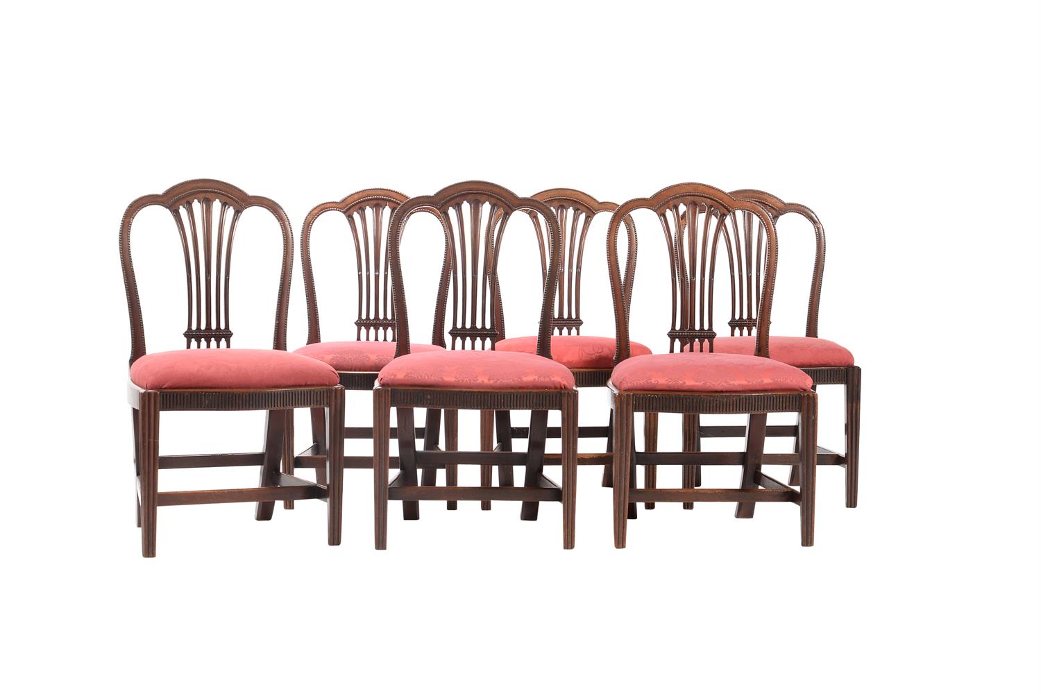 A set of six George III mahogany dining chairs - Image 2 of 2