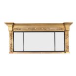 A George IV giltwood overmantel wall mirror