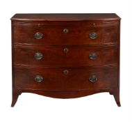 A late George III mahogany chest of drawers