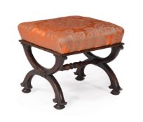 Y A William IV rosewood X-frame stool