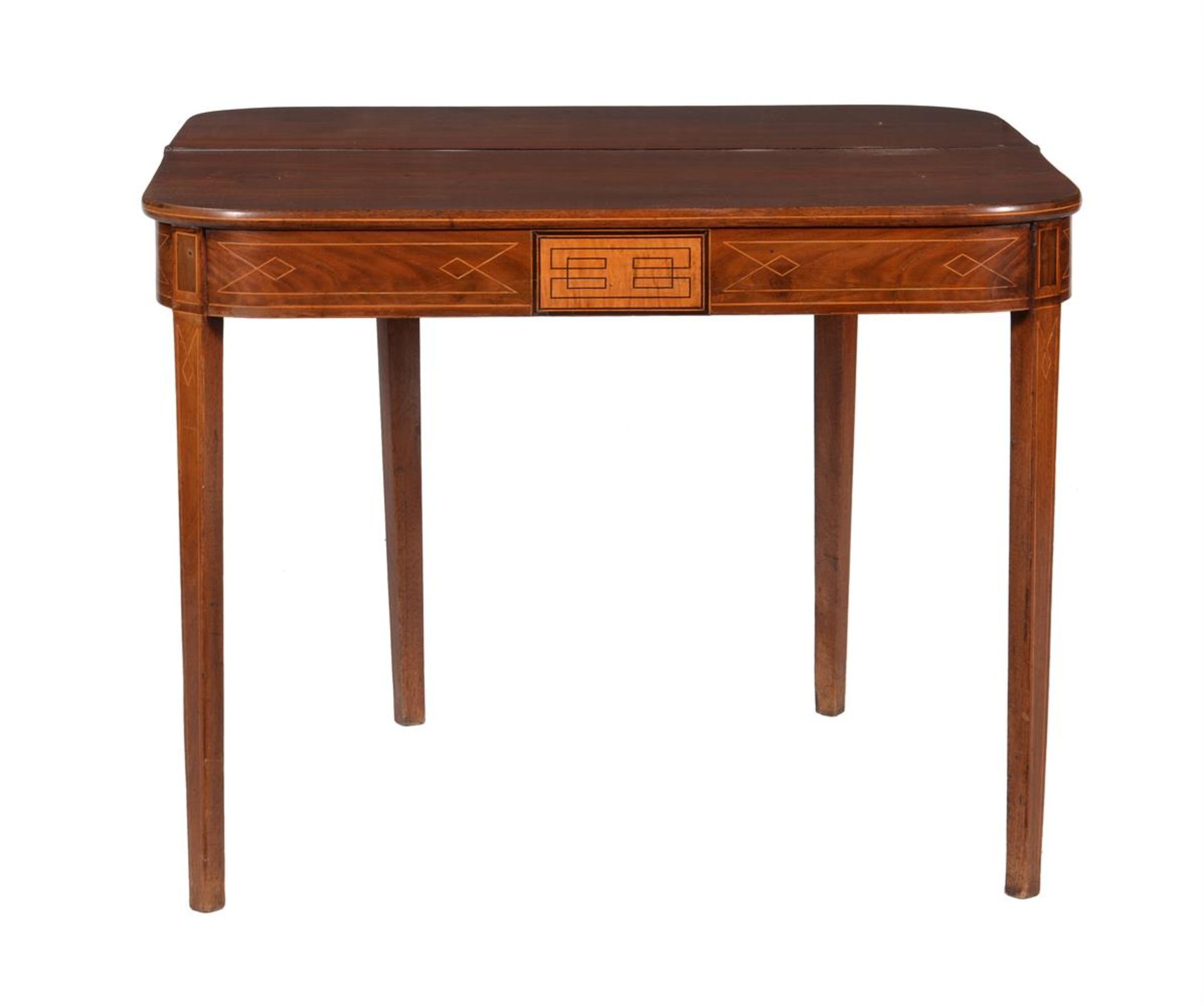 A George III mahogany and line inlaid tea table - Image 2 of 2