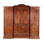 A Victorian mahogany compactum wardrobe