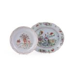 A Chinese Famille Rose oval serving dish