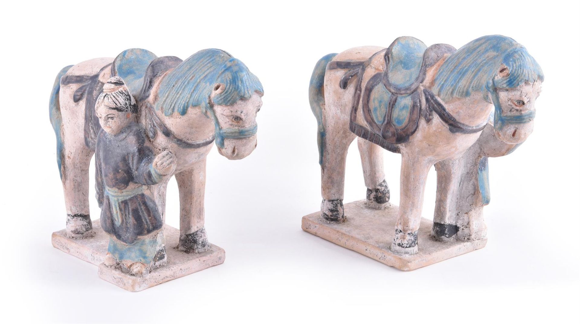 A pair of fahuai terracotta figures - Image 2 of 3