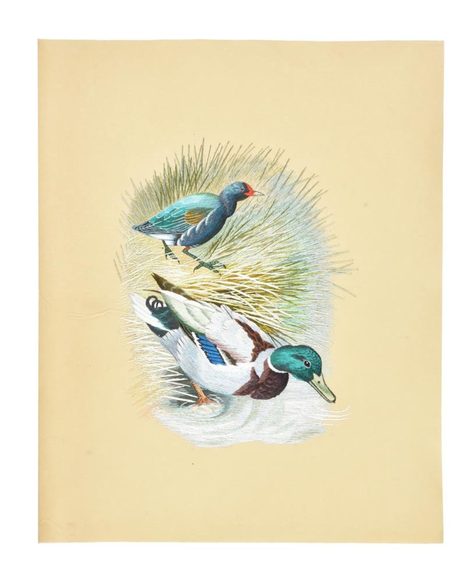 A set of seven Korean woven pictures of birds - Image 7 of 7