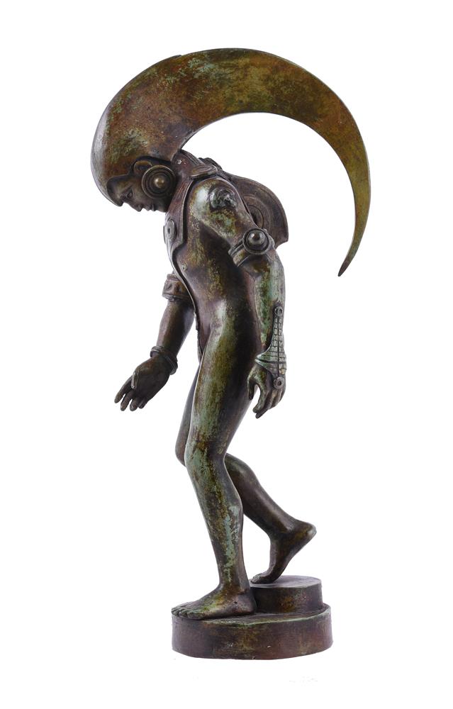 λ Jean-Louis Corby, (French, born 1951), a bronze model of a futuristic warrior, - Image 3 of 4