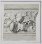 English School (19th Century), Two studies of architectural ornament