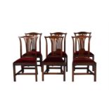 A set of six George III mahogany chairs