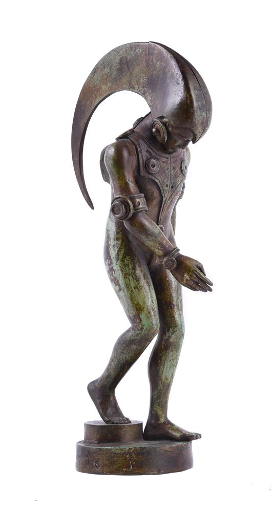 λ Jean-Louis Corby, (French, born 1951), a bronze model of a futuristic warrior, - Image 2 of 4