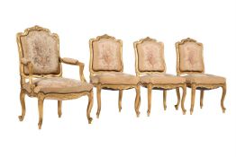 A French giltwood salon suite