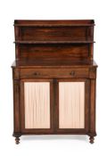 Y A Victorian rosewood chiffonier bookcase