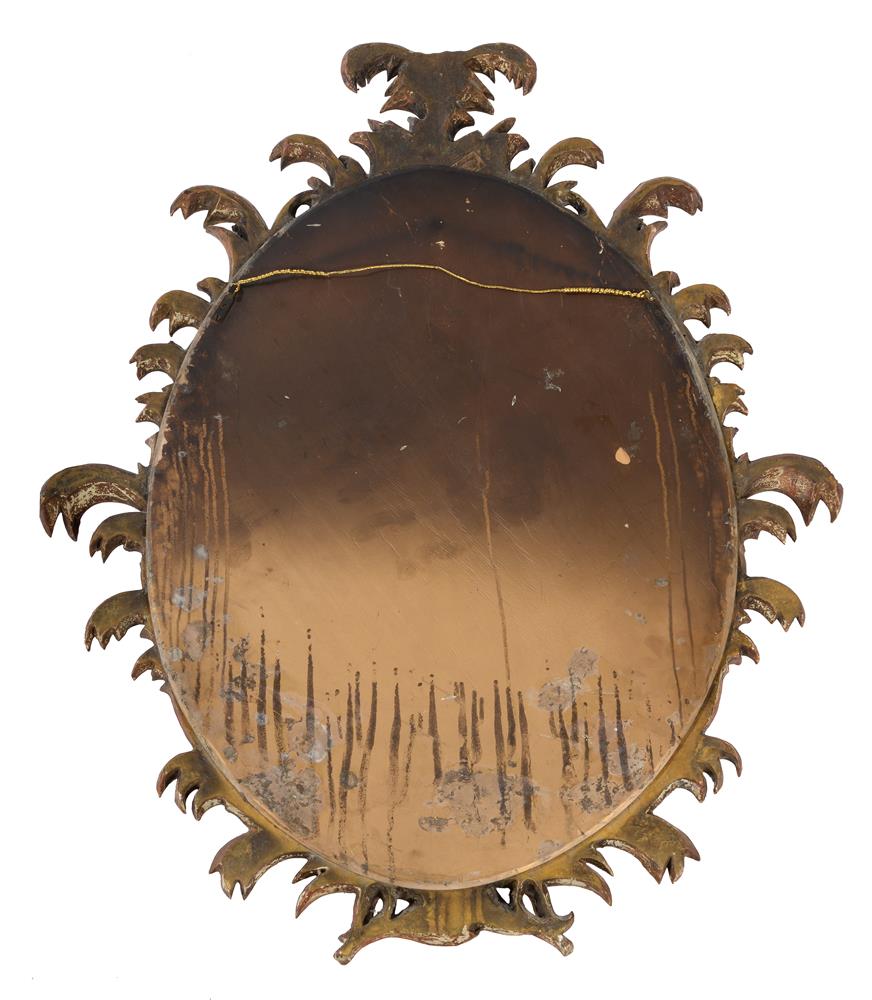 A carved giltwood oval wall mirror in George III style - Image 4 of 4