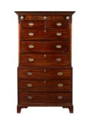 A George III mahogany chest on chest