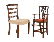 A mahogany side chair