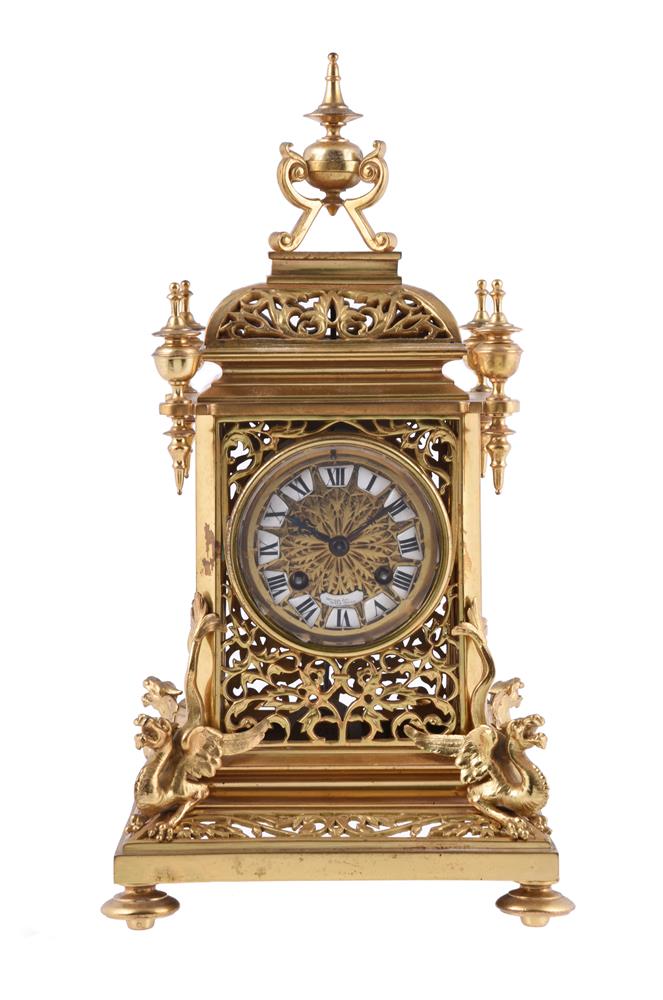 A gilt metal mantel clock - Image 2 of 3
