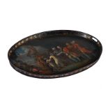 A George III painted tinware tray