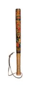 A George IV polychrome and ebonised wood truncheon