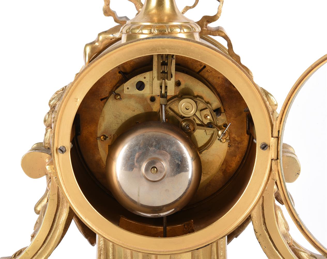 A French gilt brass mantel clock in Louis XV style - Image 2 of 2