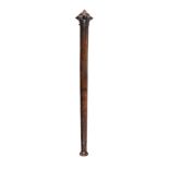 An oak and iron mounted mace or cudgel