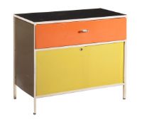 George Nelson for Herman Miller, a painted wood and metal side cabinet