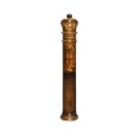 A George III turned and painted wood miniature short truncheon or tipstaff