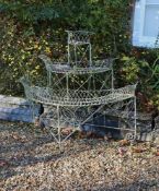 A wirework three tier plant stand