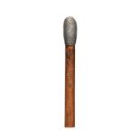 A Second World War French Resistance lead cosh with carved wood handle