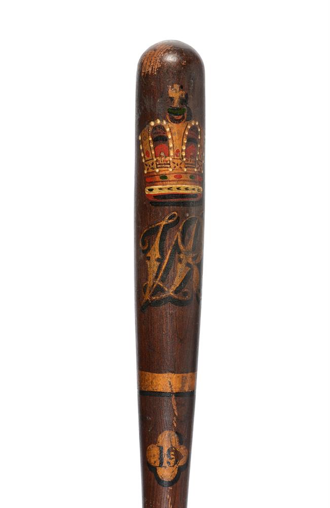 A Scottich Victorian stained oak and painted police truncheon - Image 3 of 4