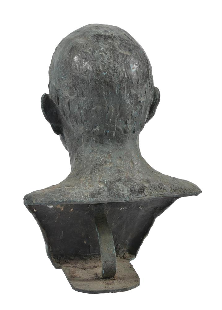 A bronze portrait bust of a Gentleman with moustache - Image 2 of 2