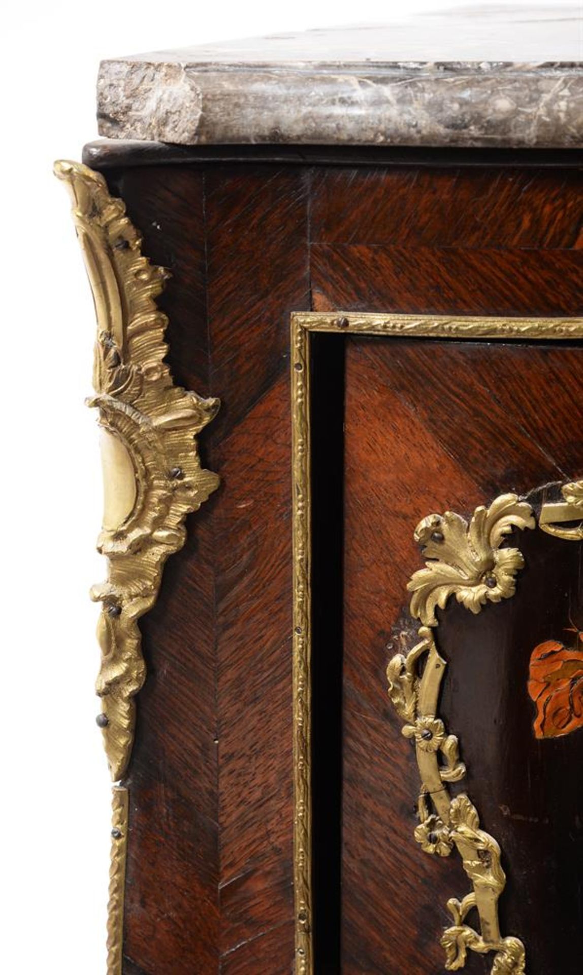 A marquetry and ormolu mounted corner cupboard - Image 3 of 4