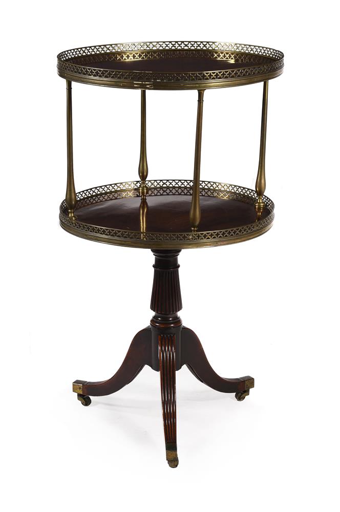 A George IV mahogany two-tier dumb waiter