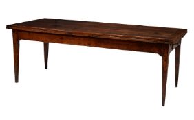 A French chestnut draw leaf dining table
